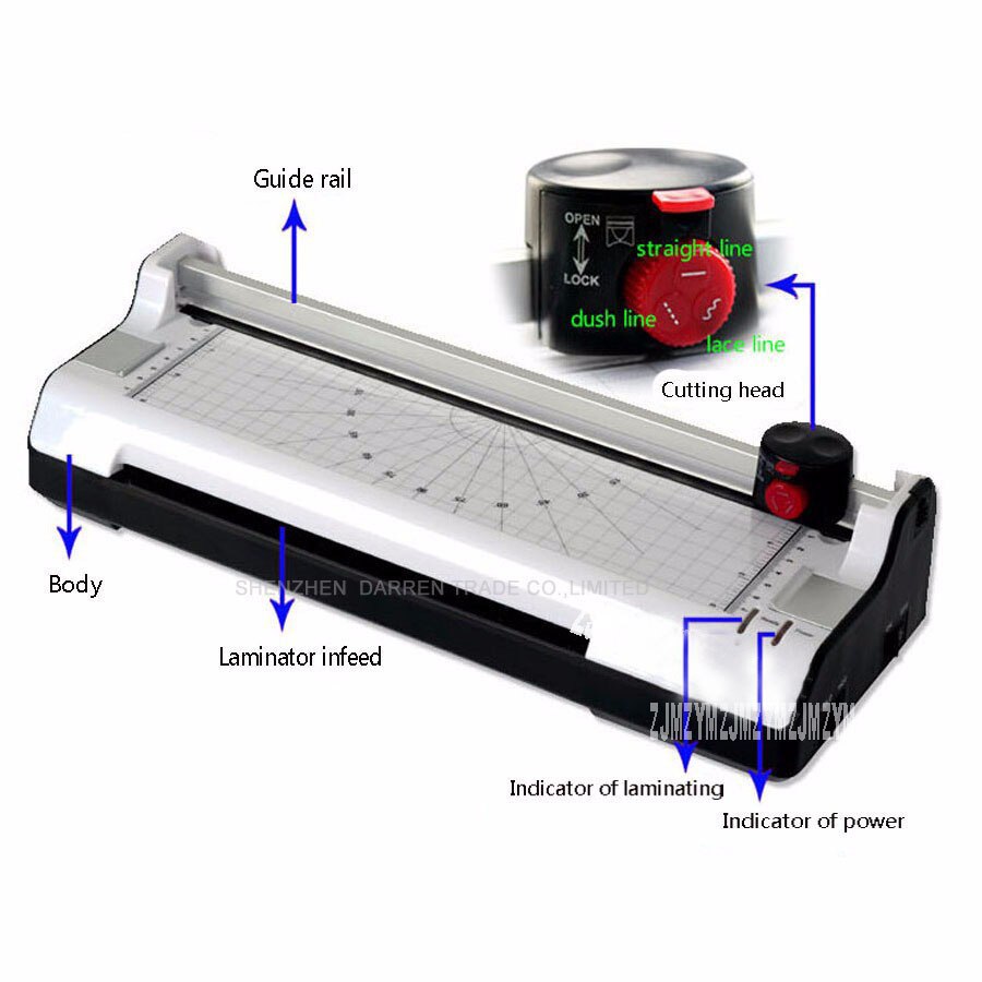 Smart photo laminator A3 laminating machine laminator sealed plastic machine and cold laminator width 330mm
