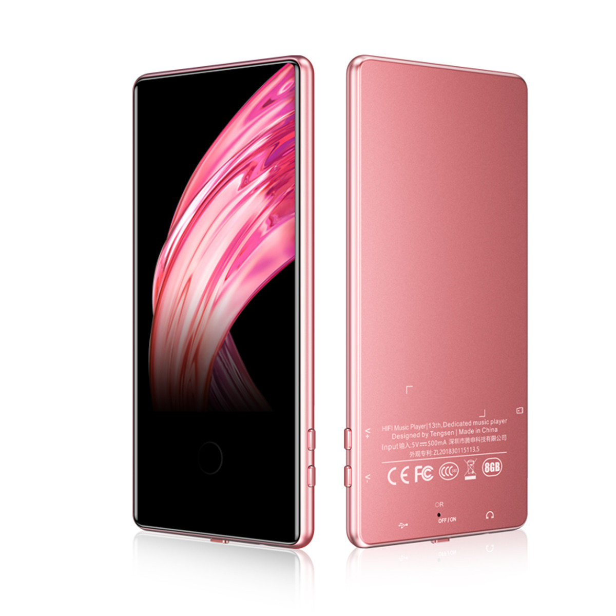 IQQ C18 MP3 Player - 16GB - 3.0" Screen - Bluetooth 5.0 - Lossless Audio - FM Radio - E-book - Voice Recorder: Rose Gold