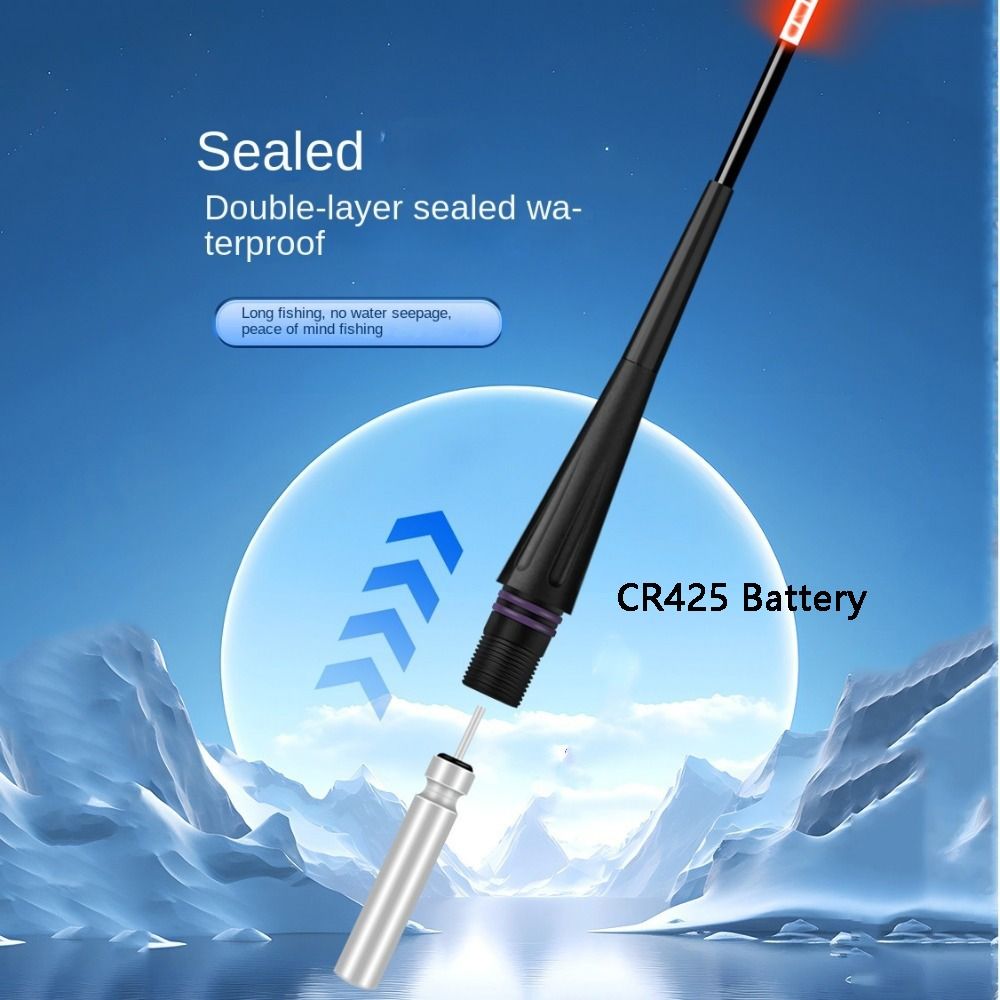 Flotador de pesca Led inteligente, boya de recordatorio altamente sensible, Sensor de gravedad, estroboscópico de pesca nocturna eléctrico brillante, cola larga, novedad de 2025