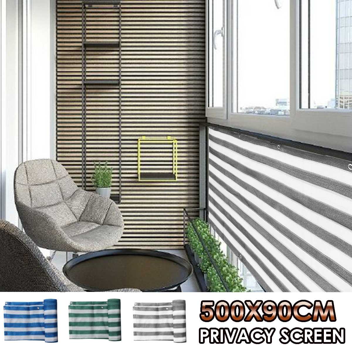 Balcony Cloth Cover Anti UV Privacy Screen Fence Sunshade Garden Fence Gardening Balcony Sun Shade Sail Awning Canopy