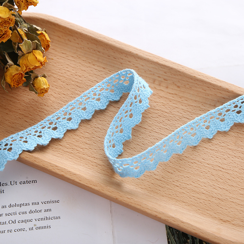 2/5Yards 15mm Width Sewing Fabric Cotton Lace Trim Decoration DIY Decorative Lace Sofa Curtain Bedding Accessories Lace Crafts: Black Nickel / 2码