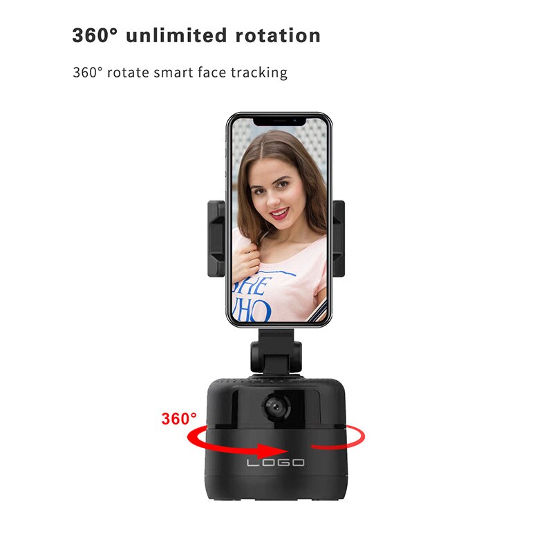 Best Selling 2K 360 Degree AI PC Webcam Automatic Robot Face Recognition Tracking and rotation Phone Holder
