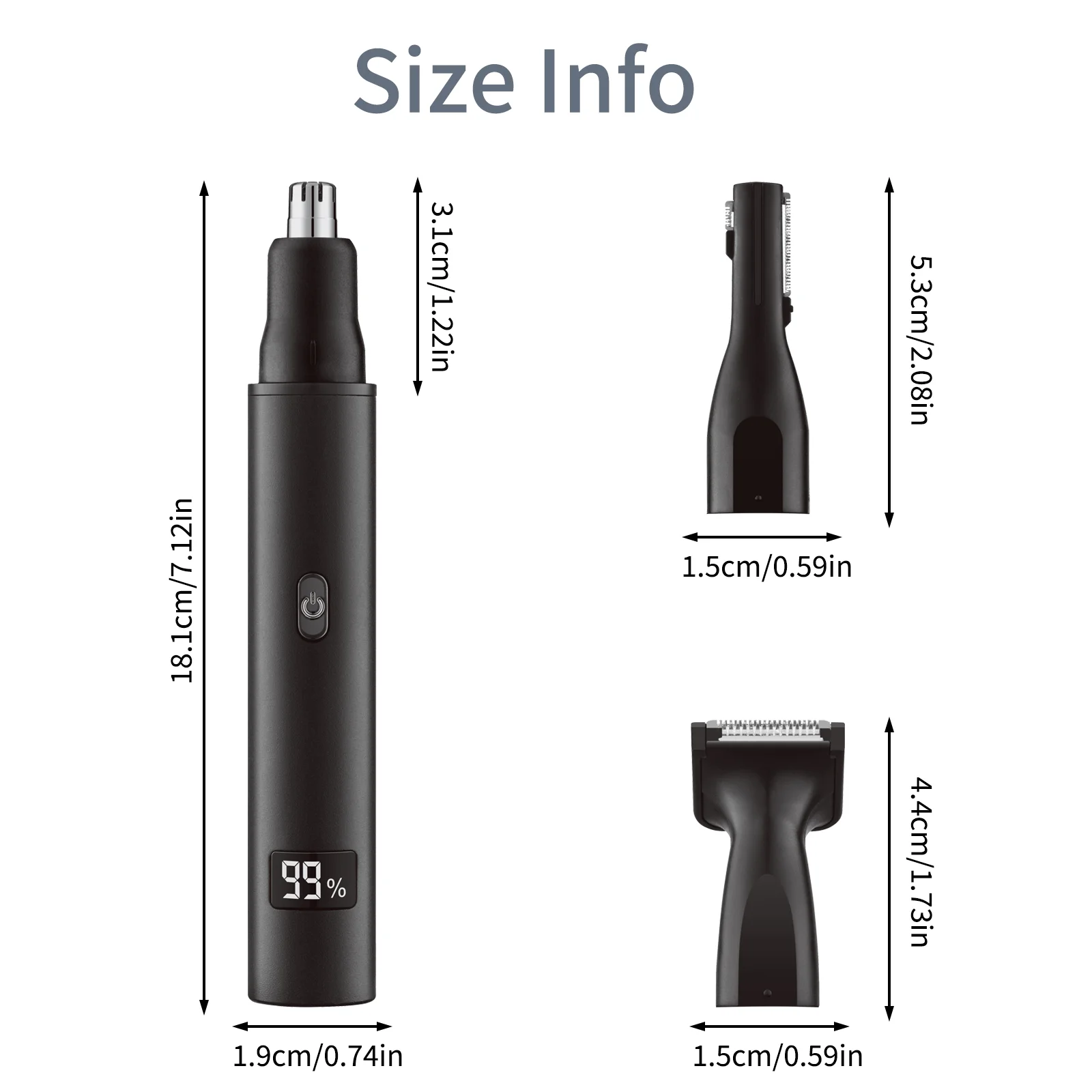 Xiaomi Mijia Electric Nose Ear Hair Trimmer for Men Painless Rechargeable Sideburns Eyebrows Beard 3in1 Hair Clipper Shaver