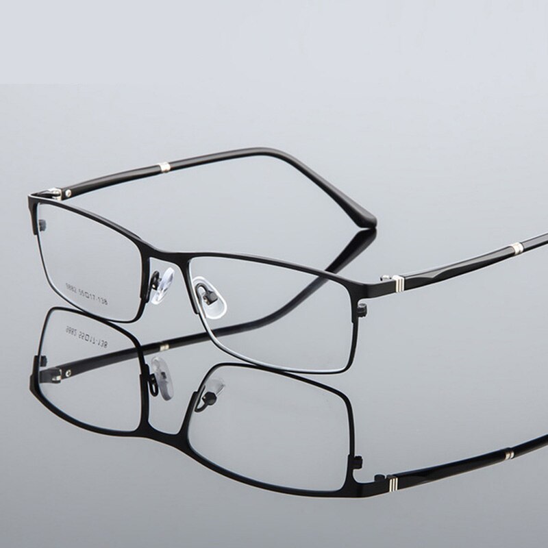 UVLAIK Steel Alloy Glasses Frame Men Business Casual Metal Myopia Optical Spectacle frame Clear Lens