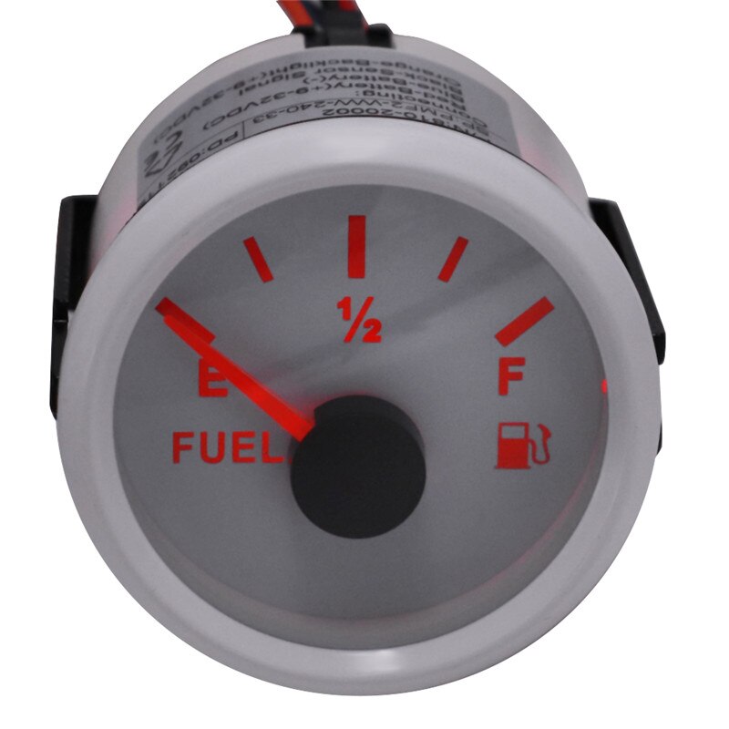 Universal 52MM Waterproof Pointer Fuel Level Gauge meter for Car Truck Yacht Boat Fuel oil Gauges red tank indicator 12V 24V