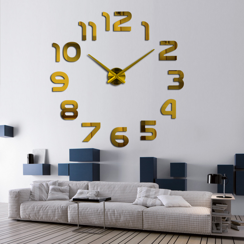 Acrylic Mirror Diy Clock Watch Wall Stickers Clocks Reloj De Pared Horloge Large Decorative Quartz Modern