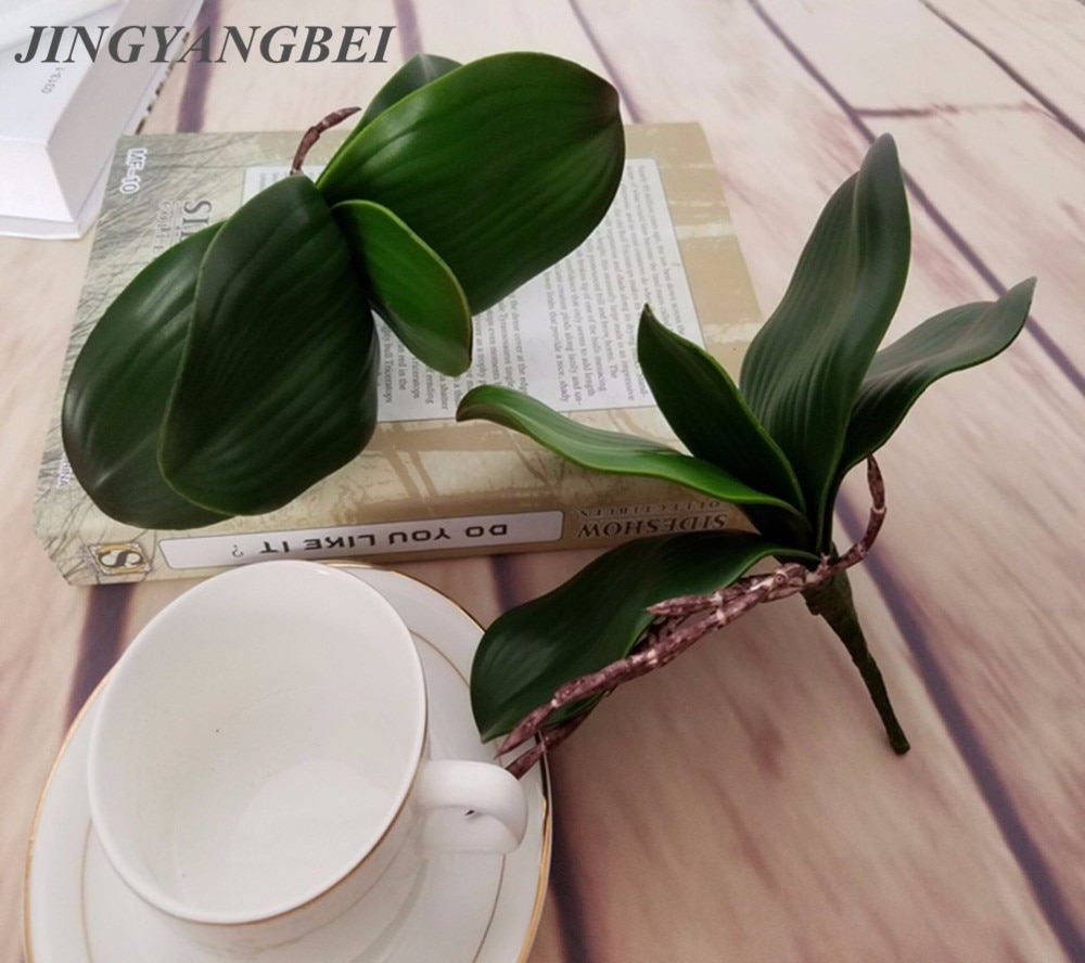 1pcs Real touch phalaenopsis leaf artificial plant leaf decorative flowers auxiliary material flower decoration