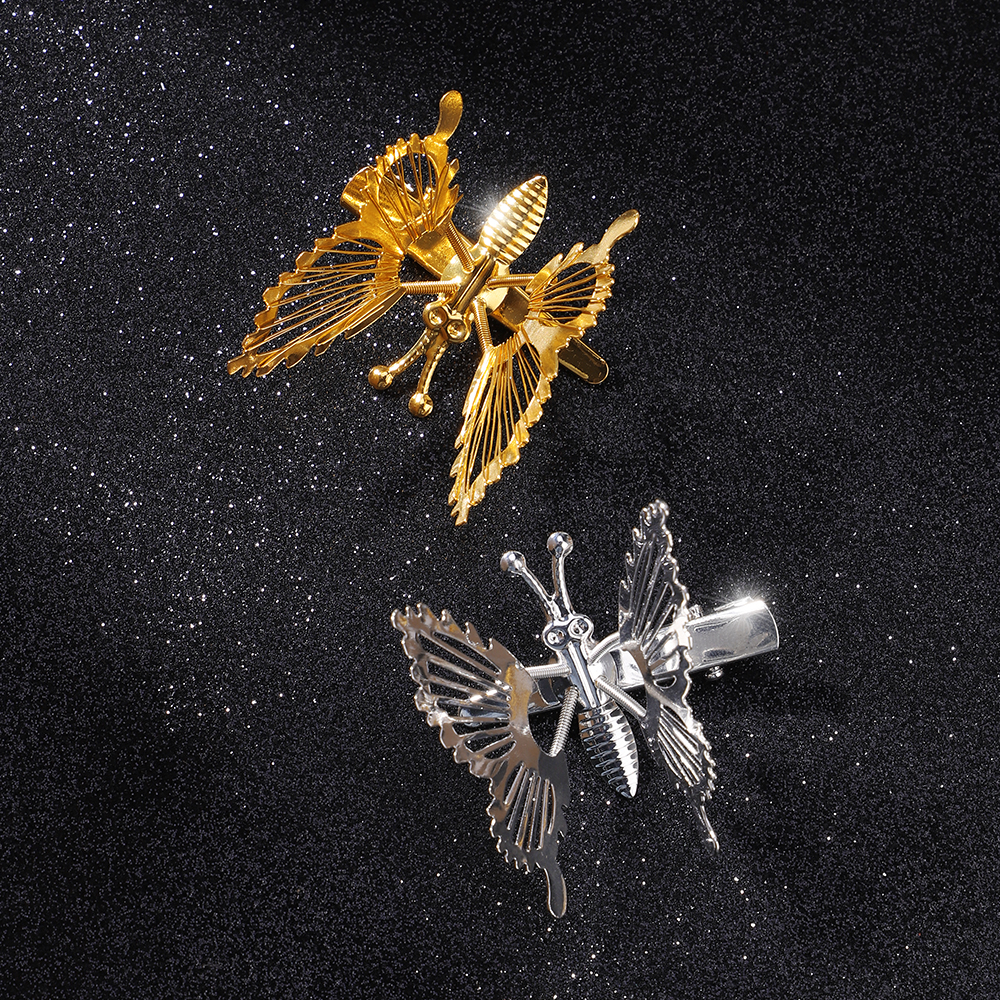 Horquilla de mariposa para mujer y niña, accesorios de Metal, Clip LATERAL de mariposa temblorosa, tocado con horquillas de mariposa móvil, 2/4 Uds.