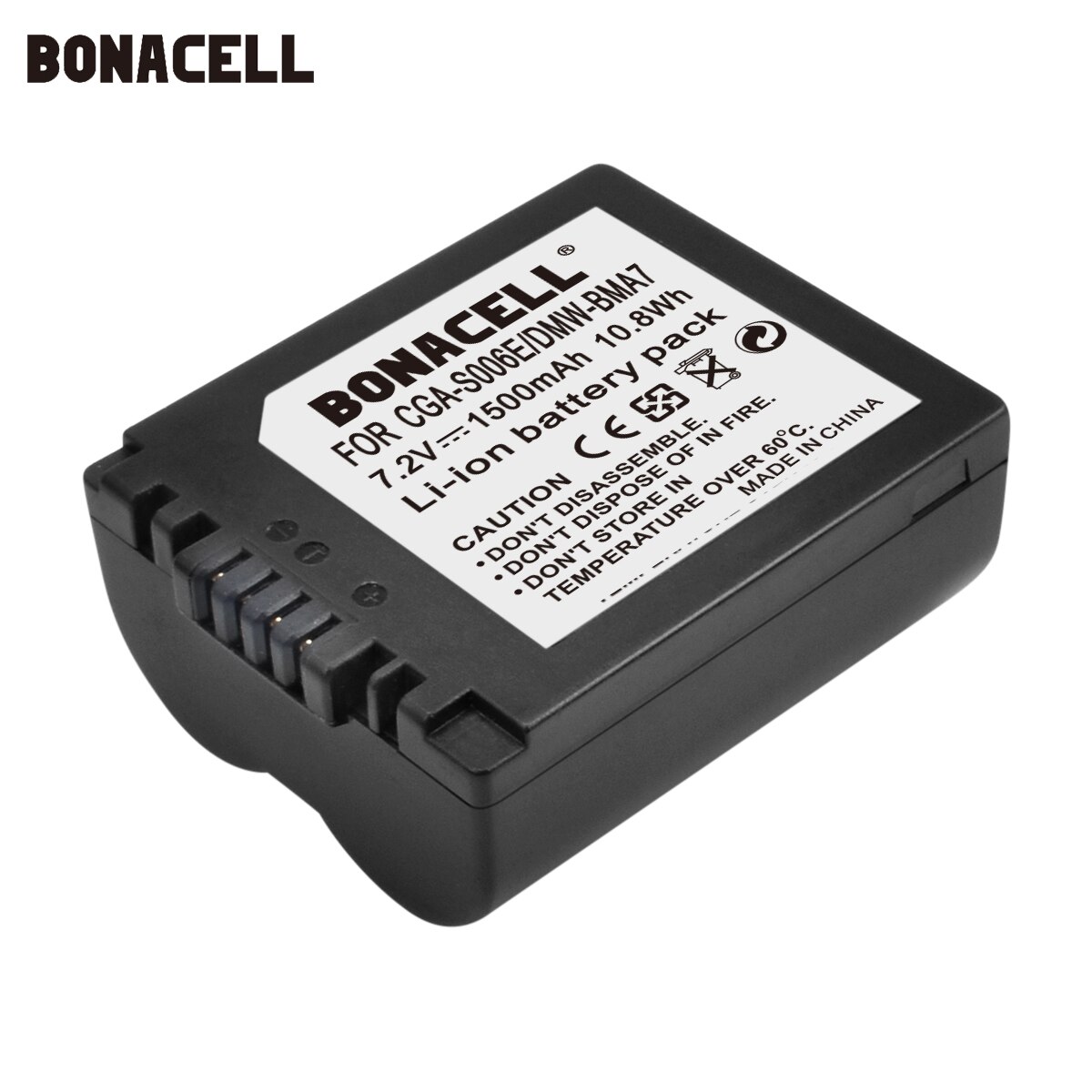 Bonacell 1500mAh CGA-S006 CGR CGA S006E S006A S006 DMW-BMA7 Camera Battery for Panasonic DMC FZ7 FZ8 FZ18 FZ28 FZ50 FZ30 L50