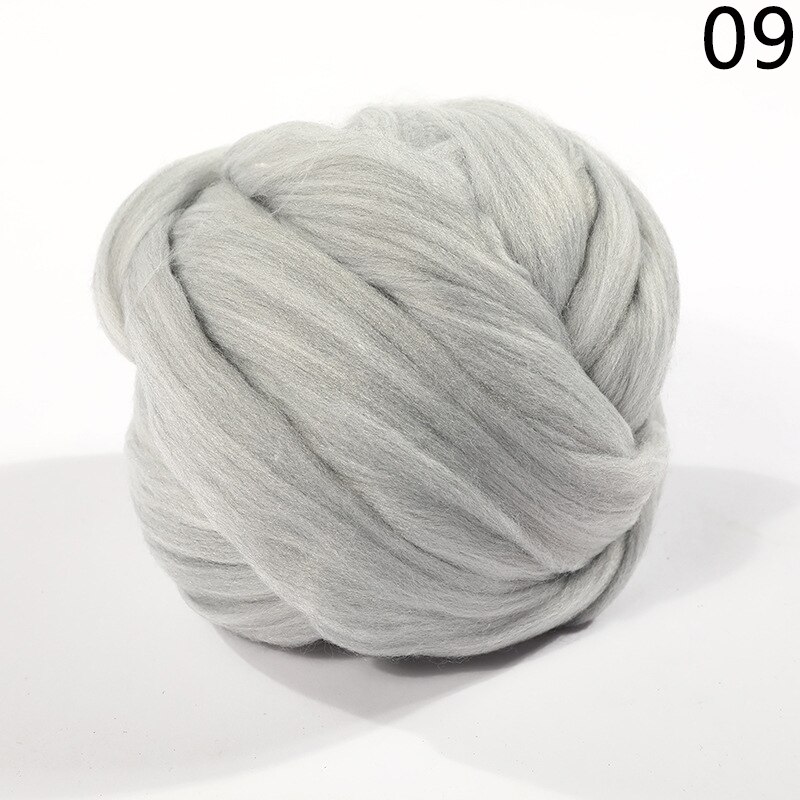 250g Super Thick Natural Wool Chunky Yarn Felt Wool Roving Yarn Spinning Hand Knitting Spin Yarn Diy Blanket Crocheting Supply: 09