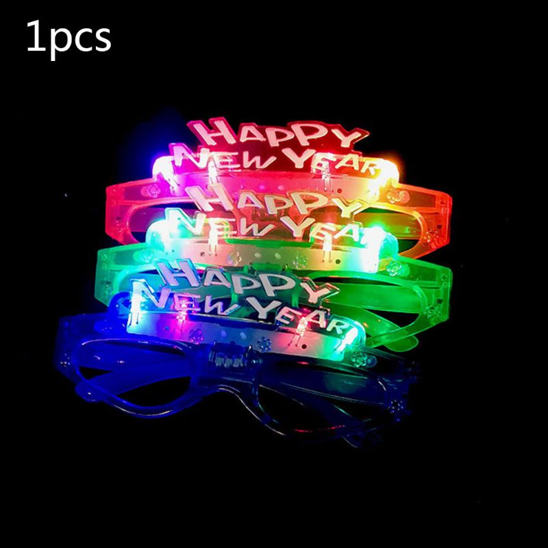 Adult Kids LED Light Up Glasses Frame Flashing Shutter Shades Eyeglasses Luminous Year Neon Party Supplies Prop: 2