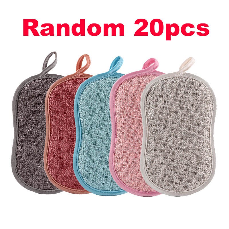 Household Magic Sponge For Moving Kitchen Accessories Bathroom Cleaning scourer pan brush Scouring Pad: 20pcs
