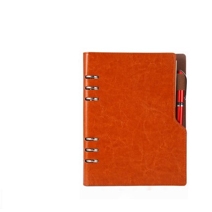 Anteckningsbok  a5 b5 läder bullet journal årsplanerare spiral agenda personlig dagbok pärm fickorganisatör för pappersvaror: Brun / A5