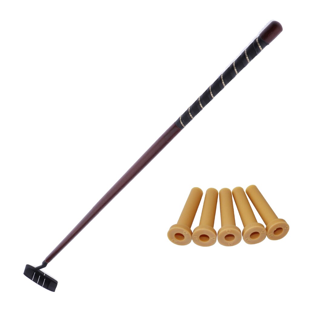 3-Section Golf Putter Portable Traveling Foldable Red Wood Putt Trainer & Tees