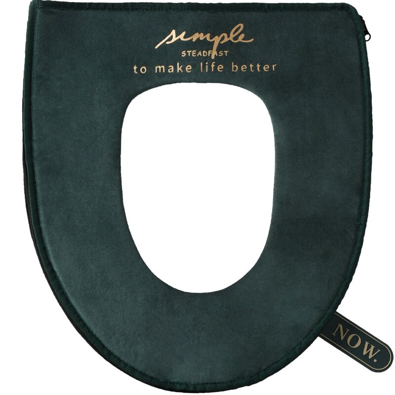Universele Huishoudelijke Ritssluiting Toilet Seat Cover Voor Winter, Zachte Verwarmde Wasbare Toilet Seat Mat Gemaakt Van Fluweel, accessoires Yoro