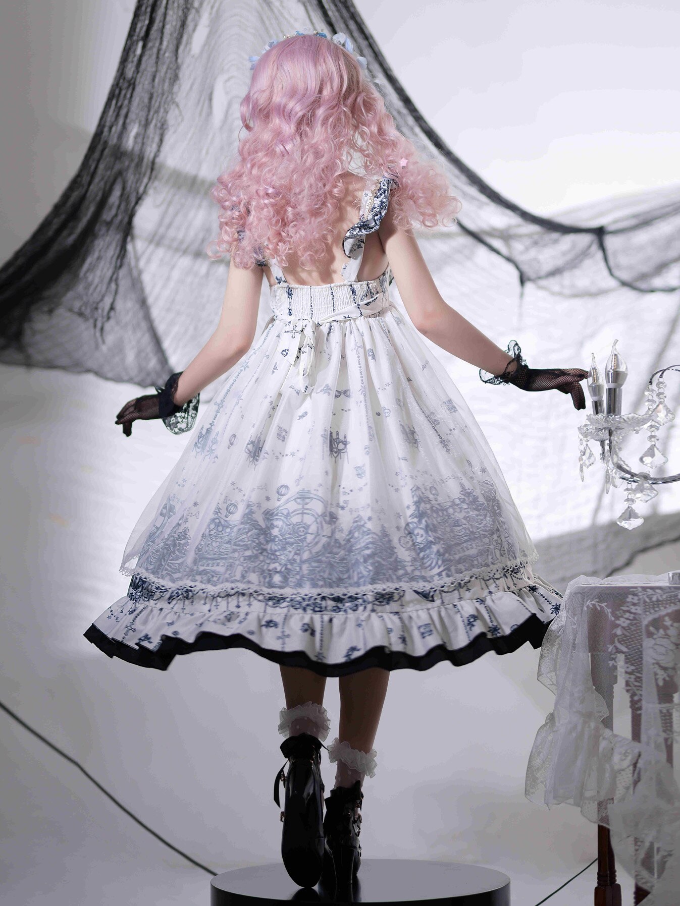 Anbenser-vestido de corte gótico de Lolita para mujer, ropa sin mangas, estilo Kawaii, francés, Vintage, Jsk, Lolita