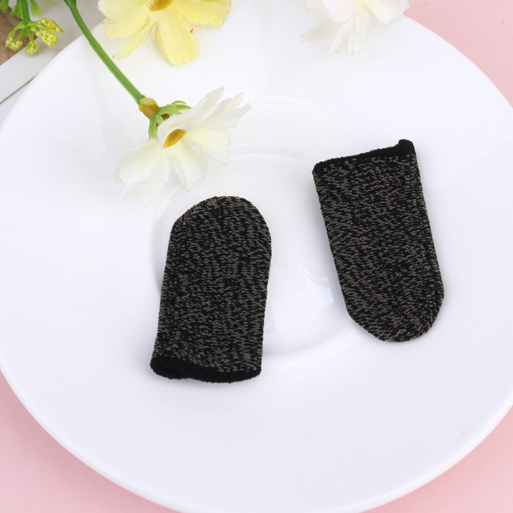 10 Stuks Nylon Vinger Mouw Touch Screen Ademend Spel Vinger Cover Elastische Zachte Vingercondoom Anti-Zweet Duim Vingers protector