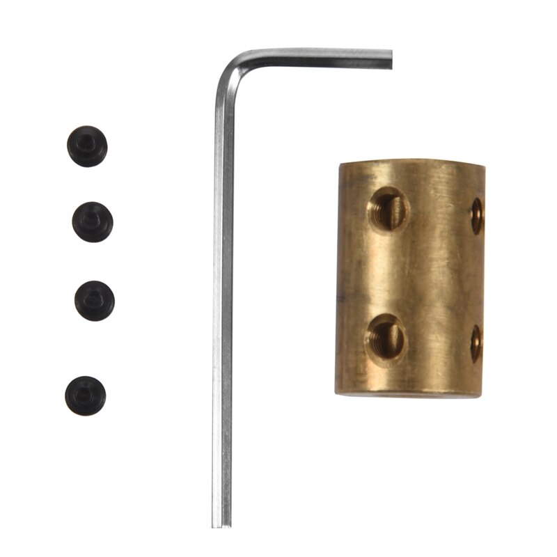 1Pcs 6mm Shaft Coupling Rigid Coupling Coupler Motor Connector + Spanner