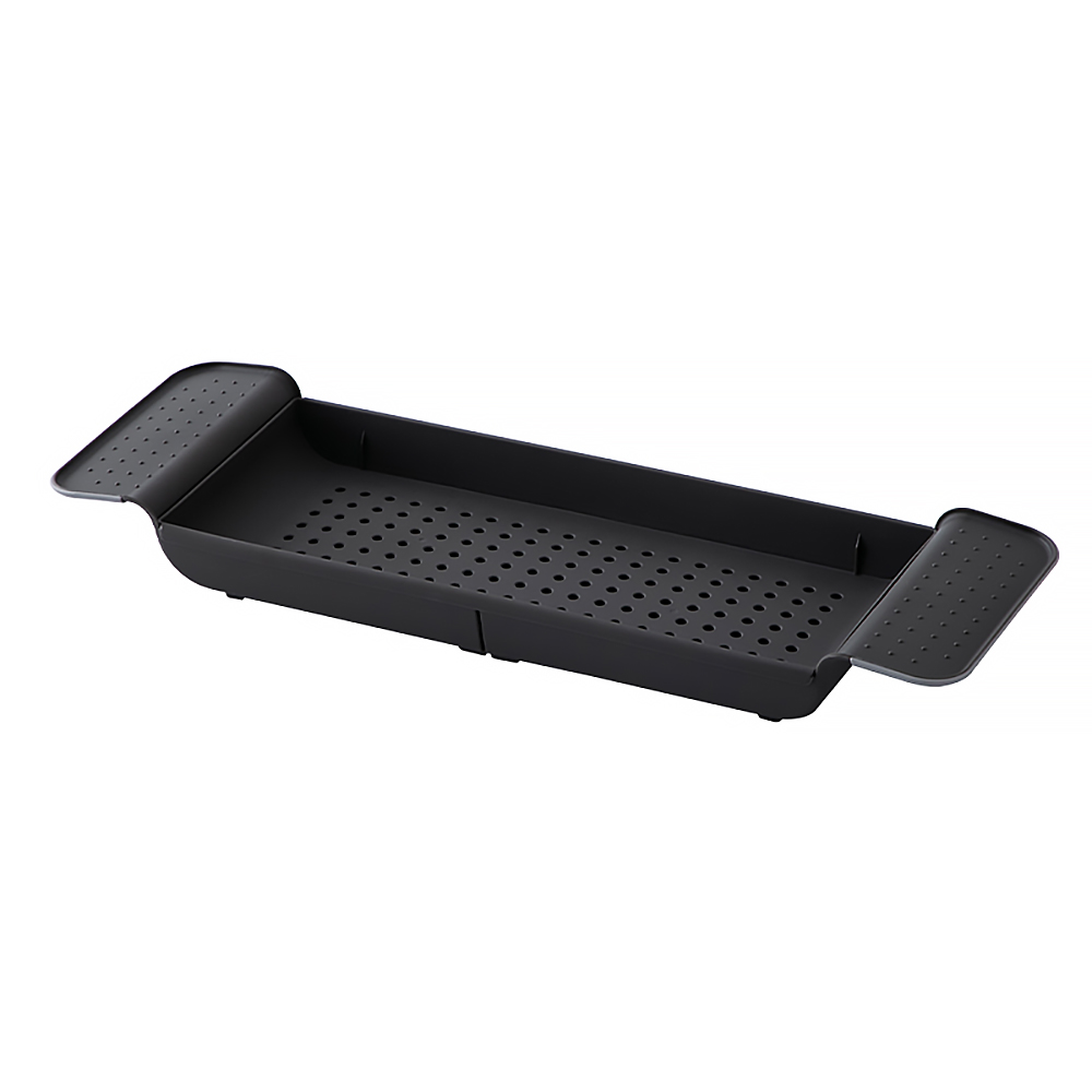 Bathroom Shelf Bathtub Tray Extendable Shower Caddy Bath Tub Rack Towel Wine Book Holder Storage Organization Accessories: Grey