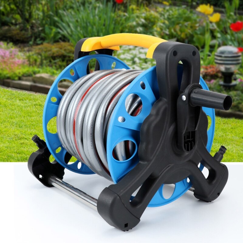 Portable Water Pipe Hose Reel Holder Garden Winding Device Storage Rack Tool Garden Hose Water Pipe Tube Reel Rope Storage Rack