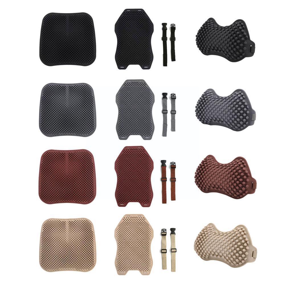 Cojín de Gel para asiento de coche, soporte Lumbar de masaje para cuello, pieza de ventilación fresca, almohada para el dolor del coche, reposacabezas, accesorio Re S3F8