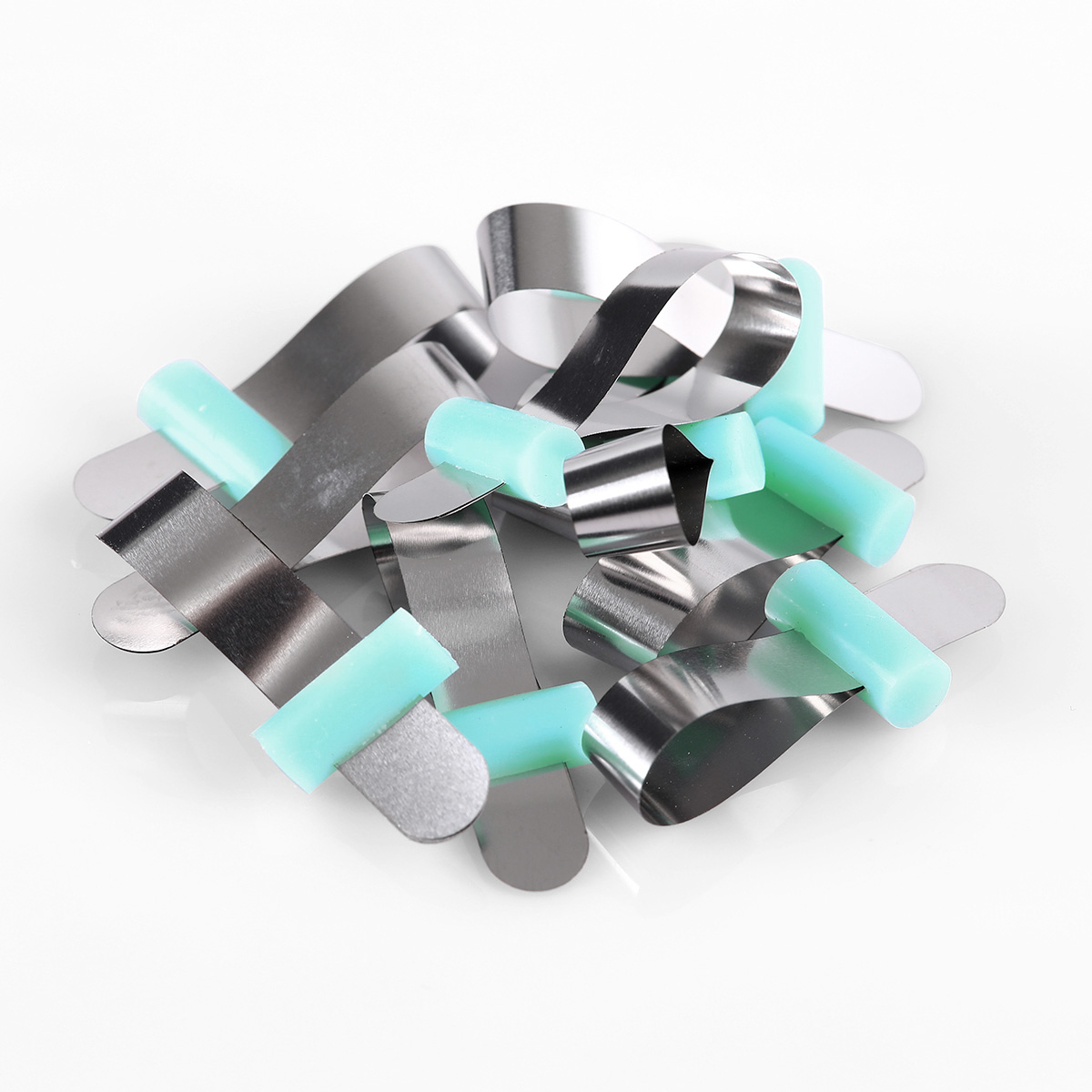 AZDENT-Hoja de formación Dental, Material de matriz de dentista de Matrice de poliéster contorneado Seccional de ortodoncia para dientes frontales: Gris