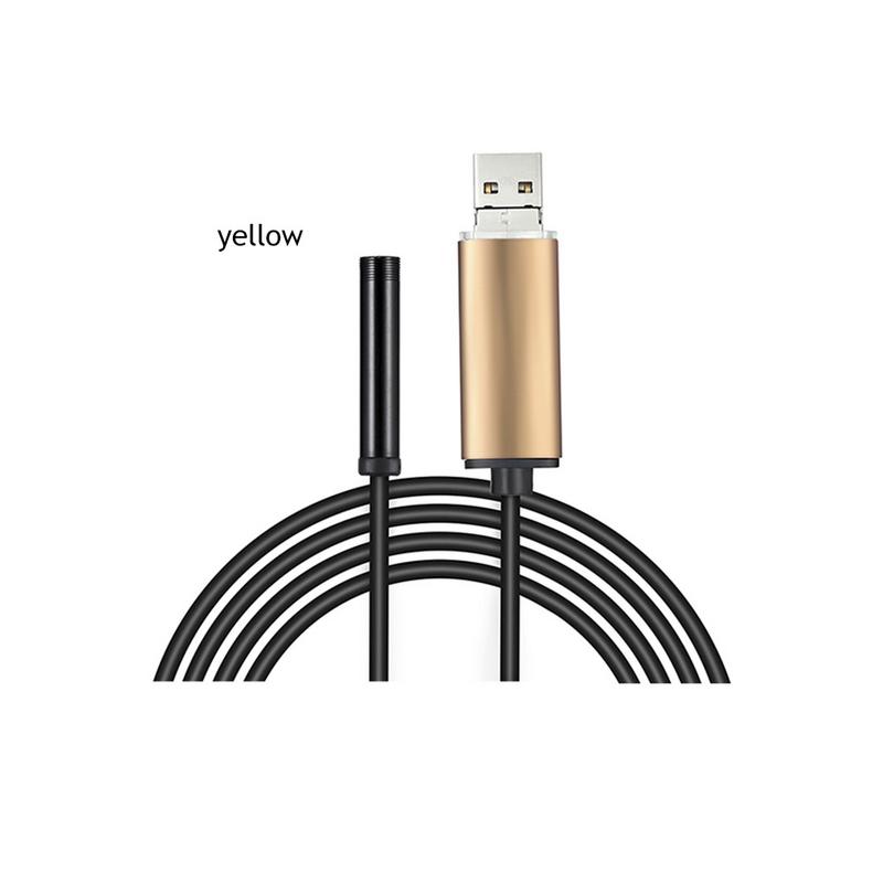 7mm USB Endoscope 130 millions de Pixels 480 P Borescopes Smartphone Micro caméra avec 6 LED 640x480: Gold
