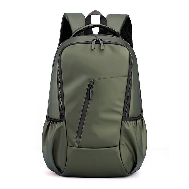 Waterdichte nylon herenrugzak 15.6 inch laptoprugzakken heren schooltassen lichtgewicht rugzak mochila: Groente