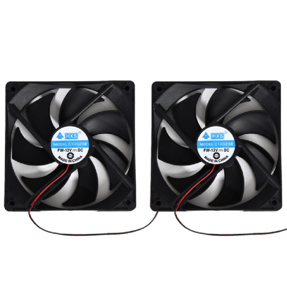 2Pcs 12V Computer Cooler Fan For desktop PC 120mm x120x25mm 4Pin DC Brushless PC Computer Case Cooling Fan 1800PRM: Default Title