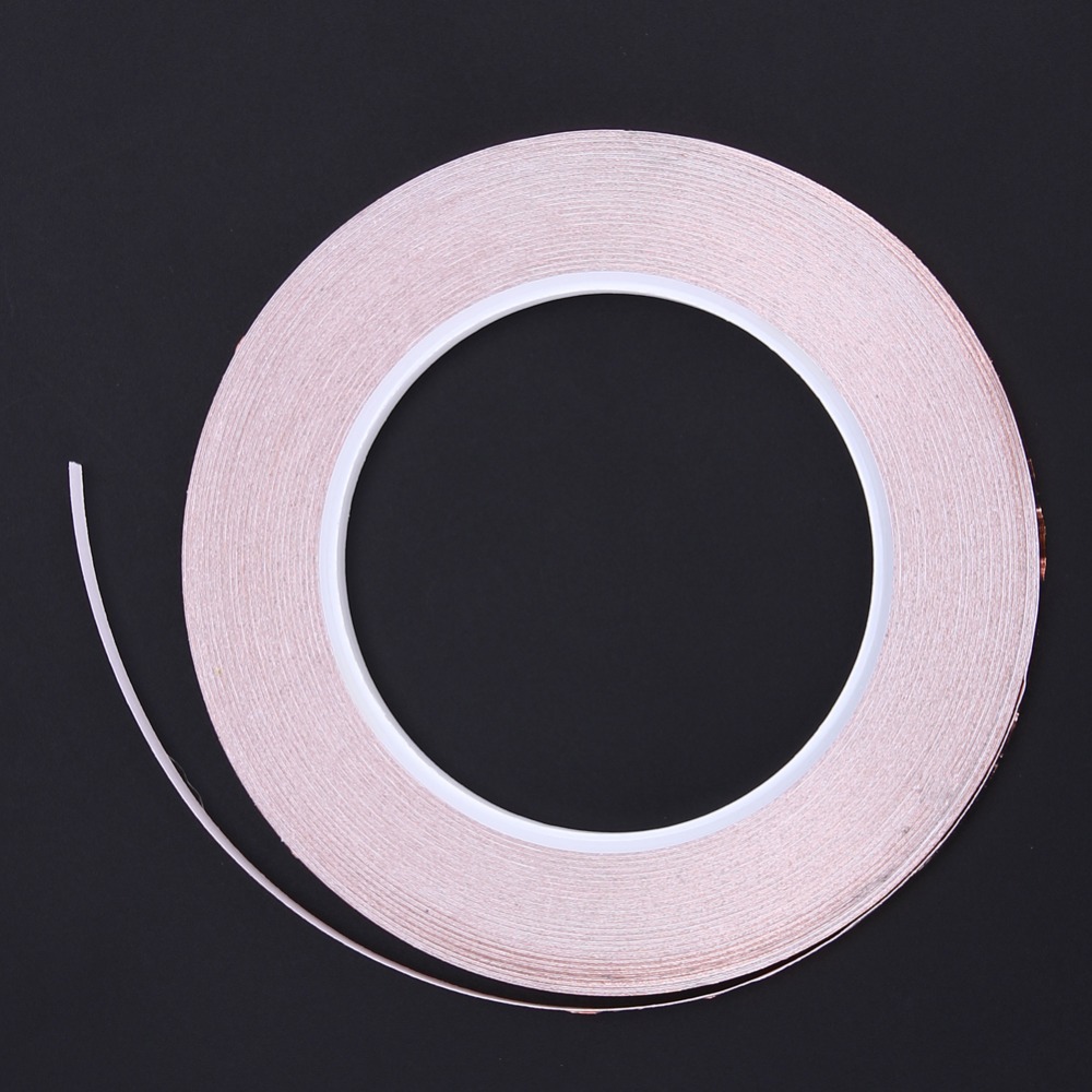 30 meters Enkelzijdig Geleidende Koperfolie Tape Strip Adhesive EMI Afscherming Warmte Weerstaan Tape 5mm 6mm 8mm 10mm