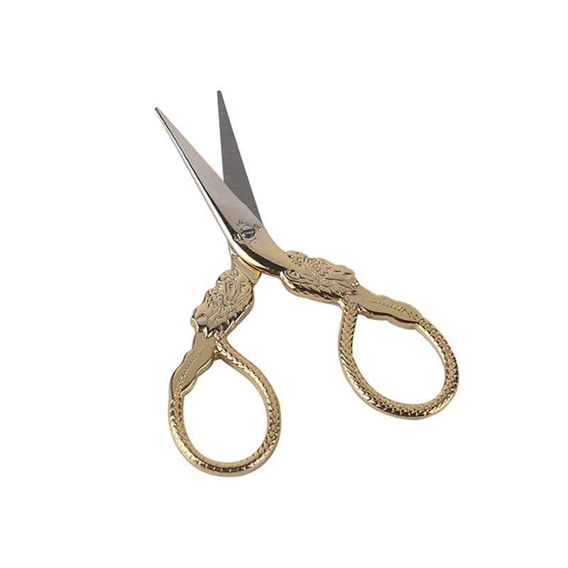 Forbici da cucito per modellismo zodiacale cinese forbici da ricamo Vintage ▾ strumenti per cucire forbici decorativo dorate in acciaio inossidabile