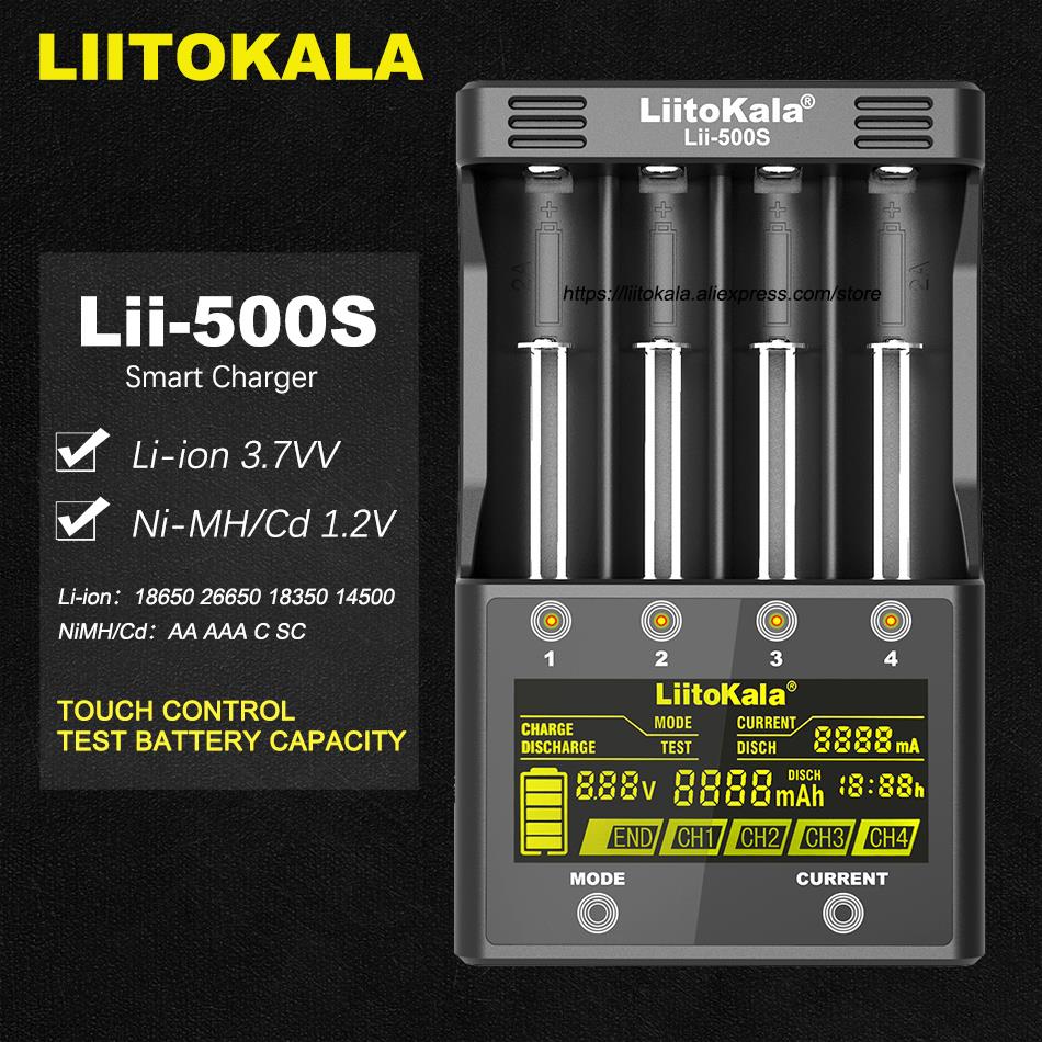 Liitokala Lii-500 Lii-PD4 Lii-500S LCD 3,7 V 18650, 18350, 18500, 21700 20700B 20700 de 14500, 26650 AA NiMH cargador de batería de litio