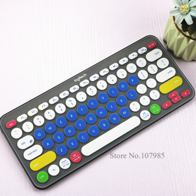 Silikon Tastatur Abdeckung Schutz Film Für logitech K380 K 380 Bluetooth tastatur multi-gerät mechanische haut Schutz: Candyblue