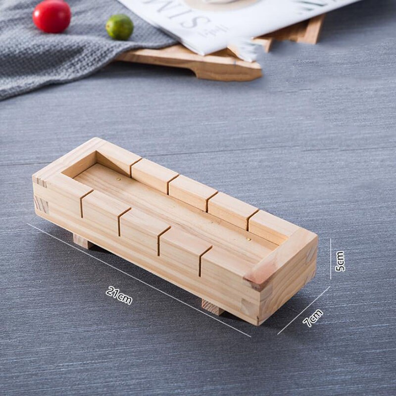 Kit de hacer Sushi, molde de madera para arroz, rollo de comida japonesa, formas de Onigiri, utensilios de cocina DIY