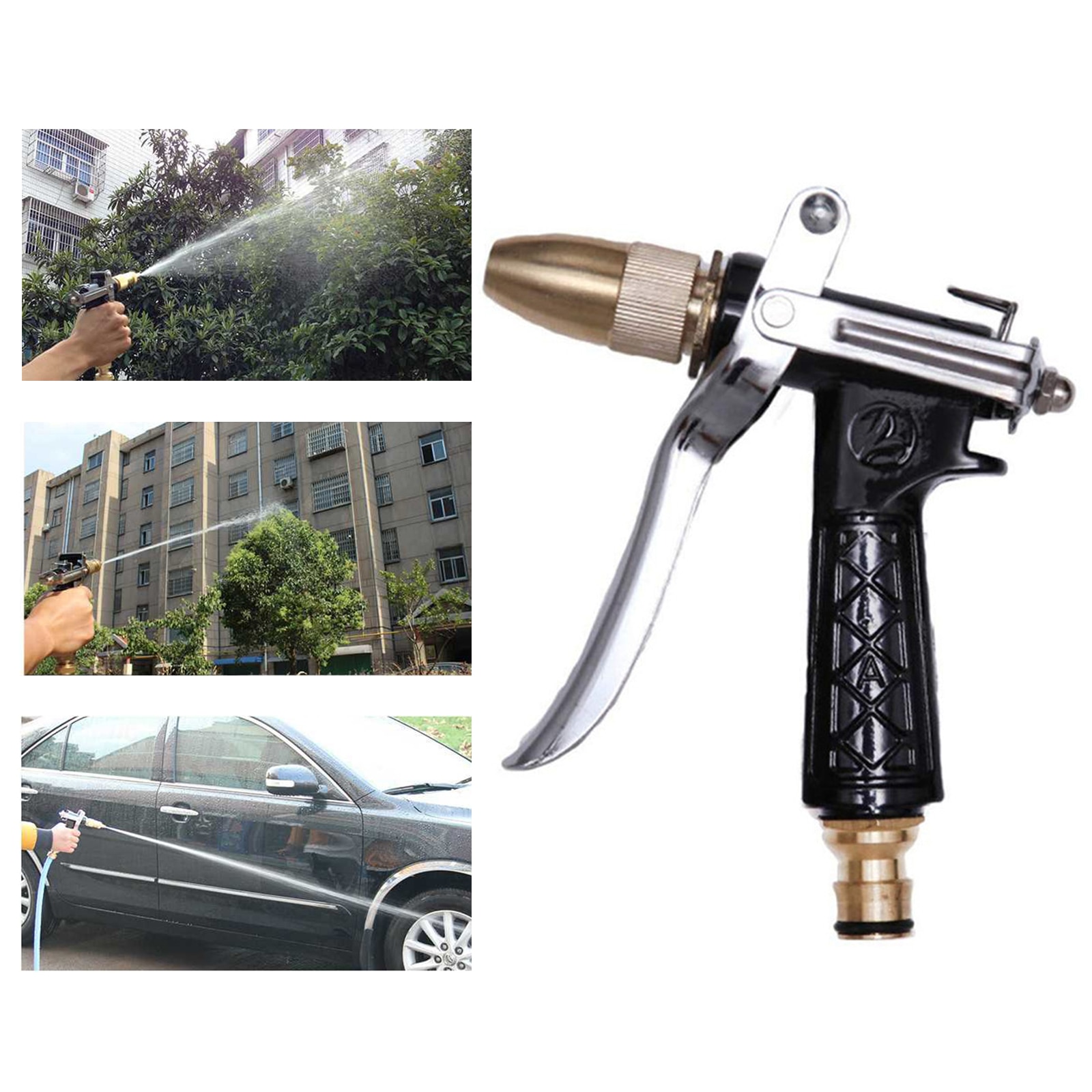 High Pressure Cleaner Garden Water Hose Nozzle Sprayer Portable Car Wash Metal Brass Lawn Hose Pipe Hand Held Water Nozzle