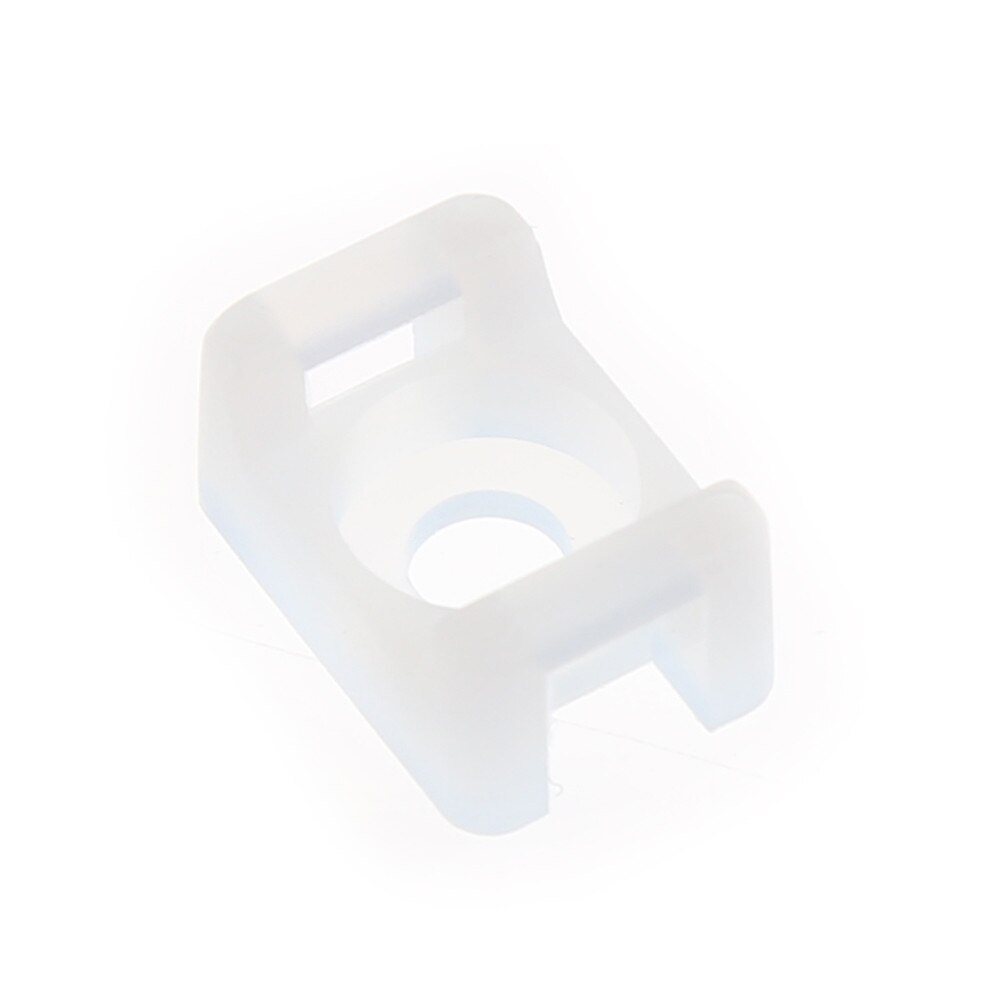 100 stk 4.6mm kabelbinder sadel type montering base wire holder usb opladning data linje kabel opruller universal: Hvid