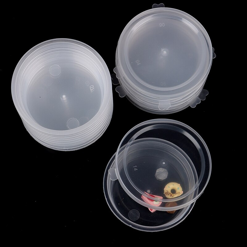 10 stücke 60ml Klar Container Kristall Schlamm Dichtung Kasten Lagerung Kasten Tonne Mischen Kasten