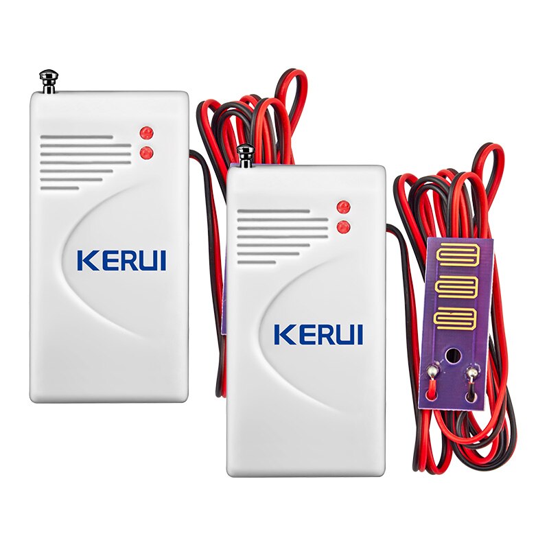 Kerui 5 stk 433 mhz trådløs lekkasjedetektor lekkasje gsm pstn sms hjemmesikkerhet alarmsystem sensor