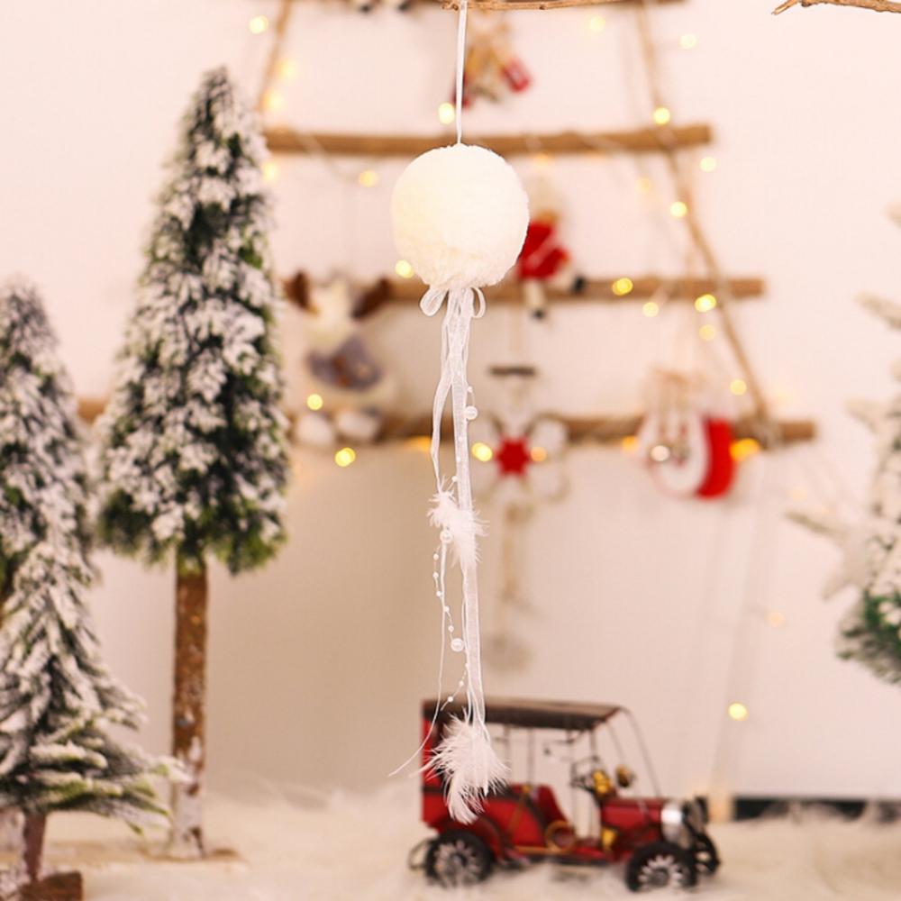 Christmas Ornaments Plush Pendant Christmas Doll Christmas Tree Plush Ball Christmas Tree Pendant: E