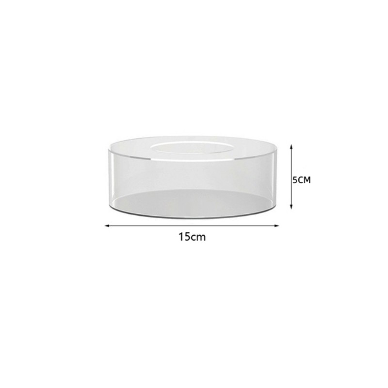 Tablero de exhibición de pastel acrílico, bandeja raspadora más suave con borde redondo para pastel, Base de tablero recargable, herramientas de soporte para pastel transparente, 1 ud.
