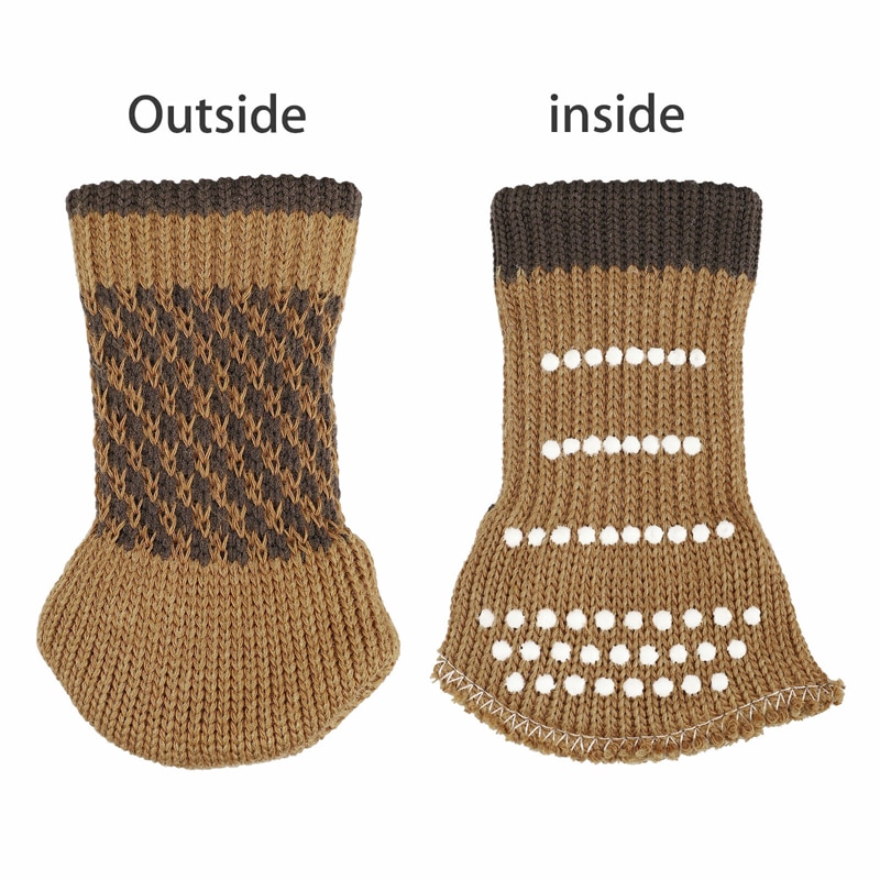 4 Stuks Stoel Been Sokken Doek Handschoenen Vloer Bescherming Breiwol Sokken Anti-Slip Tafel Meubels Voeten Mouw Cover protectors