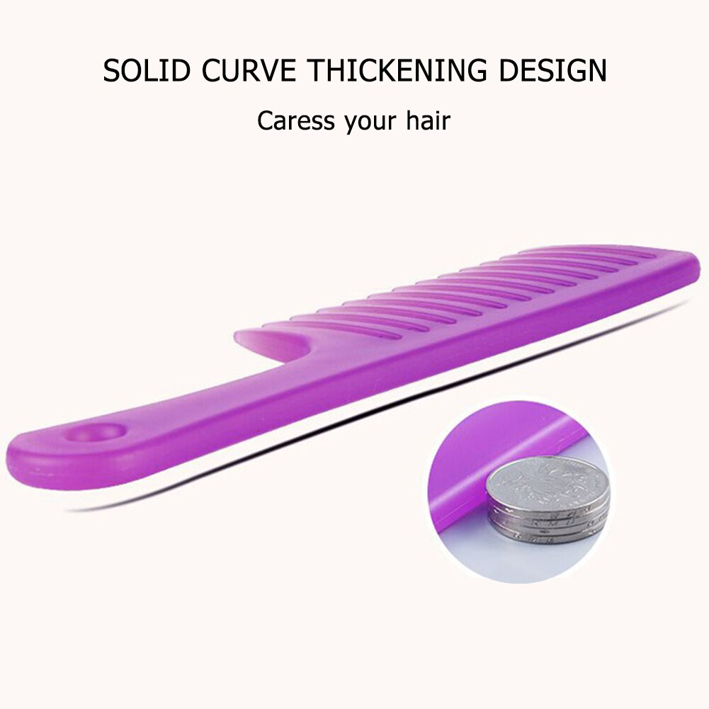 1pc Large Wide Tooth Comb Anti-static Hole Handle Grip Hairbrush Women Resin Curly Hair Hairbrush Beauty Tool