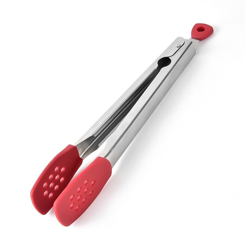 Heat Resistance Kitchen Tong Stainless Steel Food Tongs with Silicone Tips Kitchen Tongs for Cooking: 1