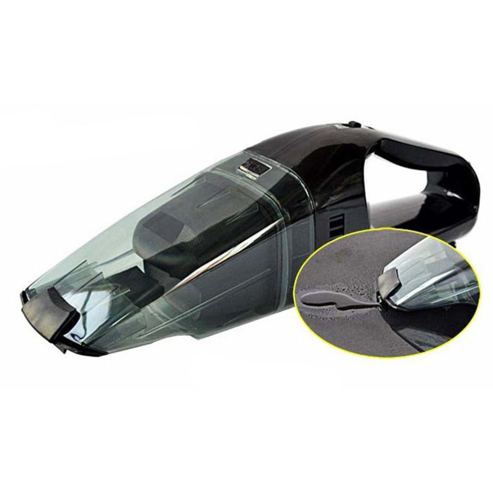 Mini Home Car Dual Purpose Portable 12V Vacuum Cleaner ABS Plastic Pp Bakelite Lighter Built-In Insurance Tube: Black