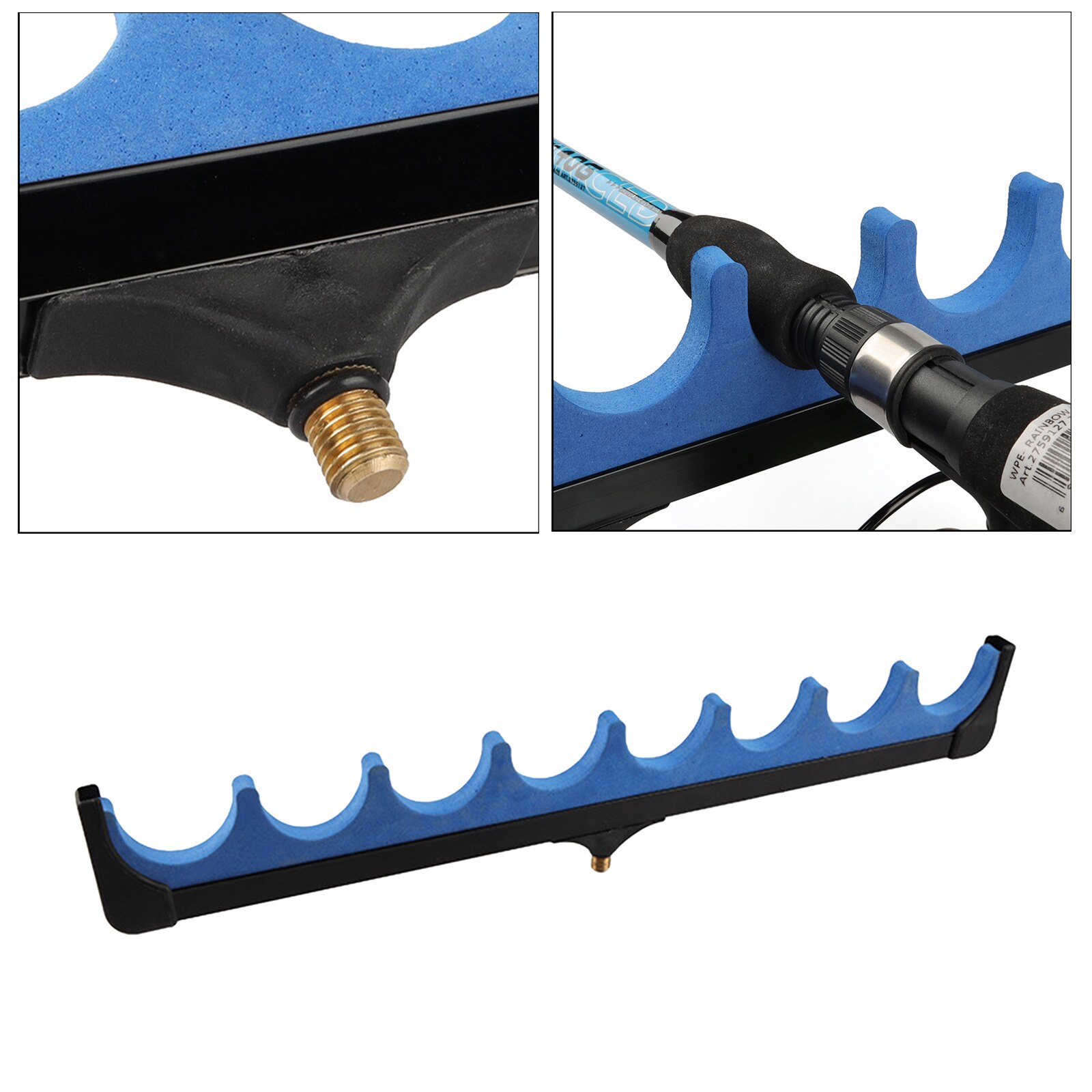 Fishing Rod Holder for 8/10 Rods Feeder Pod Stand Universal Carp Fishing Tripod Stand Fishing Pole Rest Head Rack Bracket: 45cm