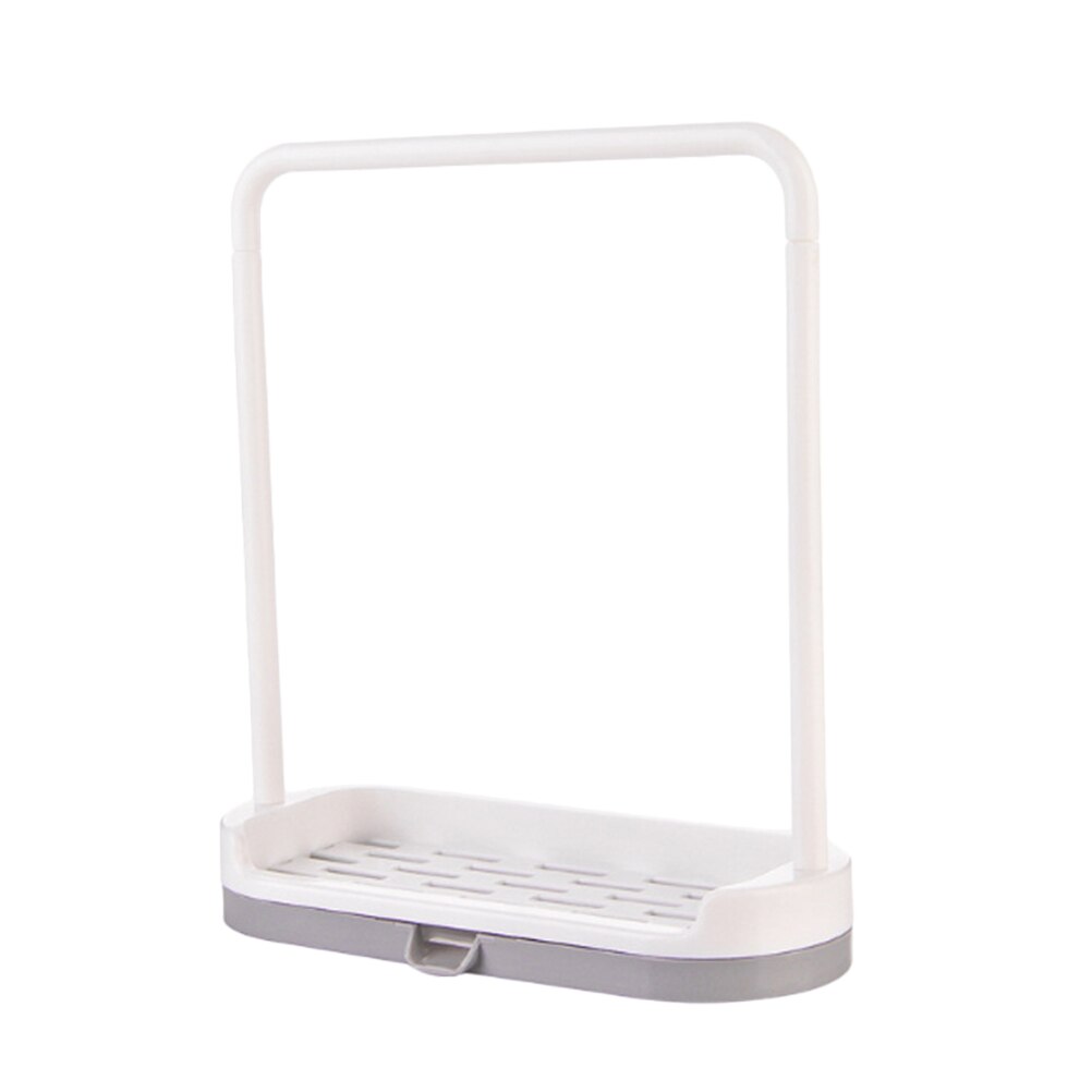 1pc Plastic Sink Caddy Organizer Rack Kitchen Sink Cleaning Brush Scrubbers Sponge Soap Towel Rack Holder Drainer (Random Color)