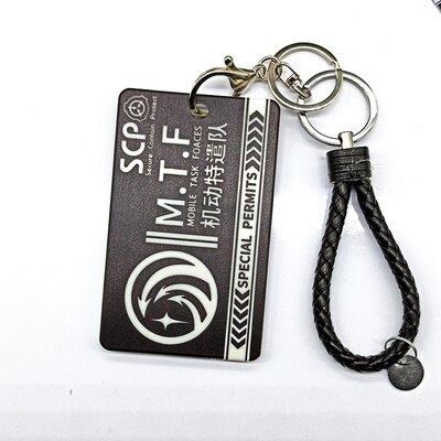 Scp Foundation Niveau 5 Access Card Set Student Campus Secure Bevatten Bescherming Case Game Perifere Bus Kaart Sleutelhanger: U