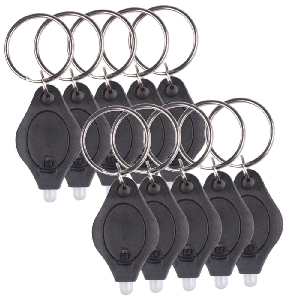 10 stücke Mini Helle LED Taschenlampe Licht Lampe Mikro Licht Keychain quetschen Licht Schlüssel Ring Camping Lanterna Notfall Licht