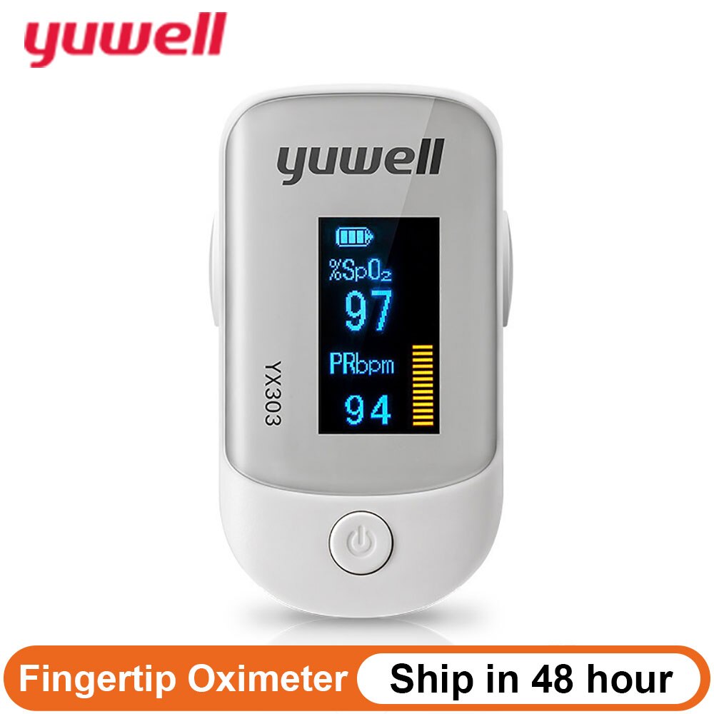 Yuwell Portable Fingertip Pulse Oximeter Meter LED Display Direction 4 Pulse Oximeter Blood Monitor Color Oxygen SPO2 YX303