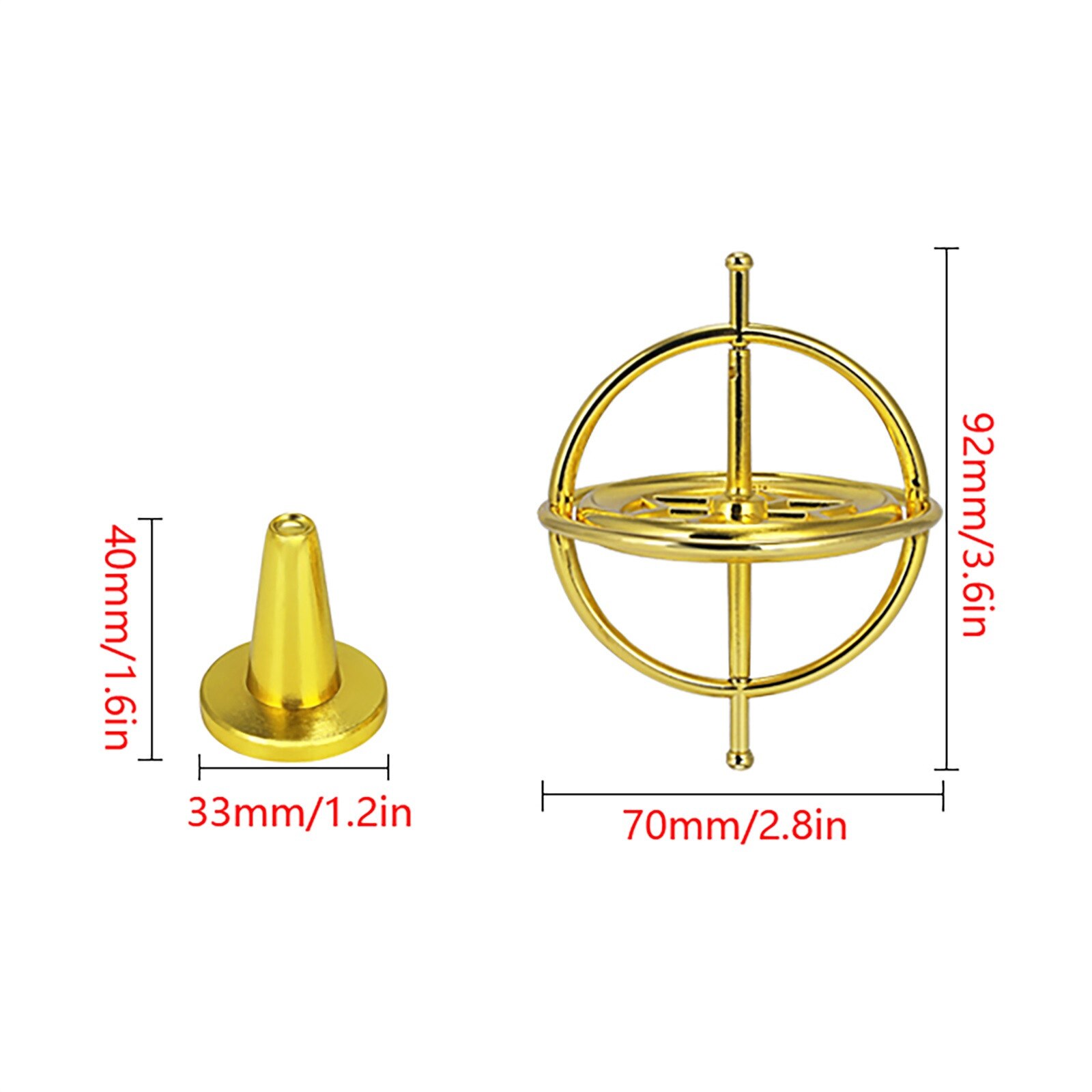 40 # Educatief Metalen Vinger Gyroscoop Gyro Top Druk Verlichten Speelgoed Voor Kinderen Kinderen Speelgoed Kinderen Handgemaakte Spelen Speelgoed